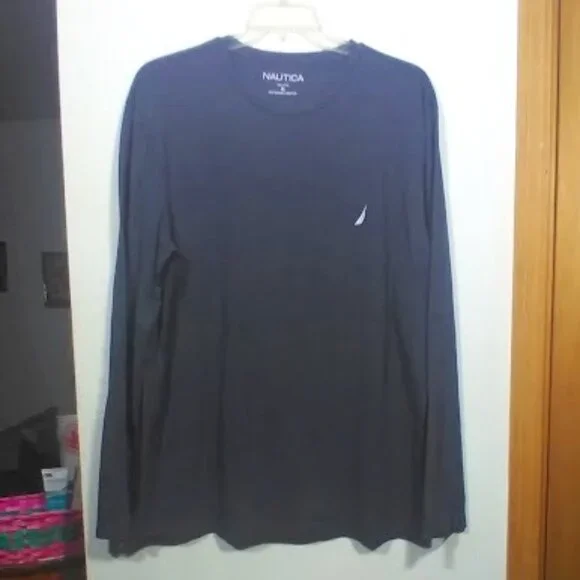 NWOT Nautica Men’s Size XL Heather Gray Long-Sleeve Shirt - Picture 3 of 9